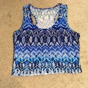 Blue crop top